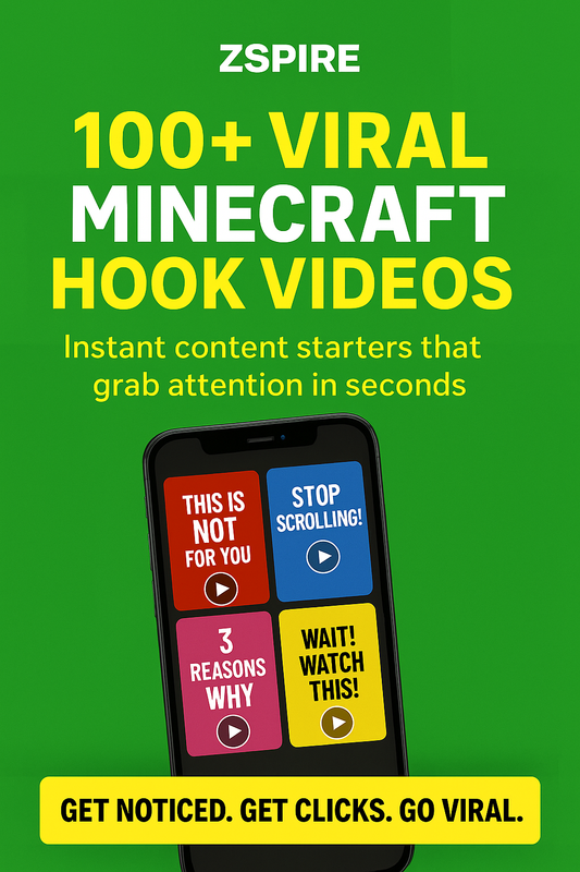 100+ Viral Minecraft Hooks – Just $4.25 (75% OFF!)