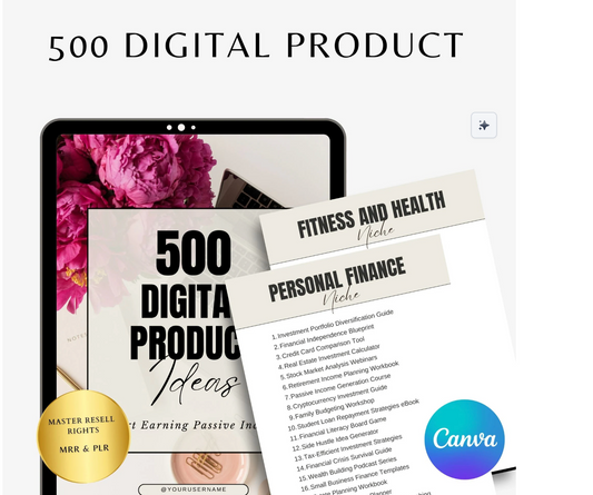 500+ Digital Product Ideas: Unlock Your Online Income Potential | $2.50 (75% OFF!)